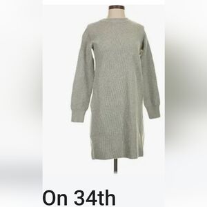 Long Sleeve Ribbed Knit Dress